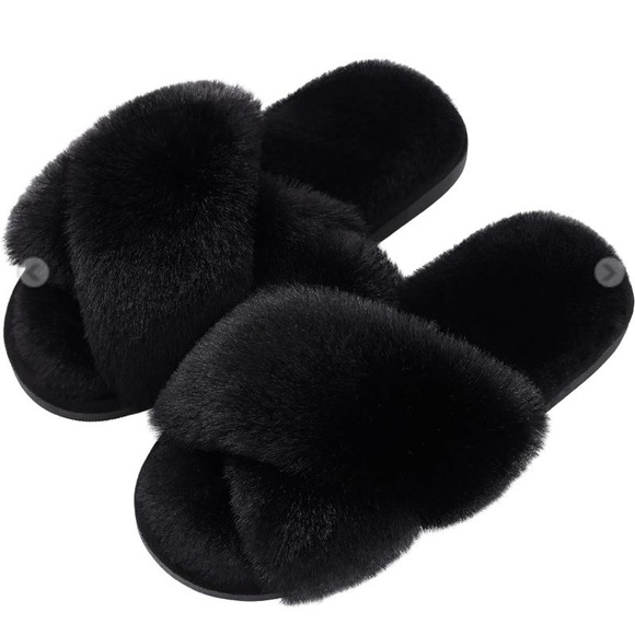 Casual Comfort Fuzzy Sandals - Picture 1 of 3